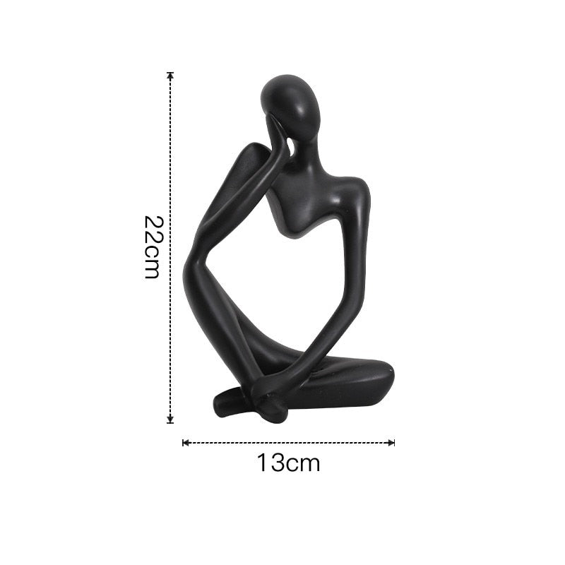 Vilead Nordic Abstract Thinker Statue Resin Figurine Office Home Decoration