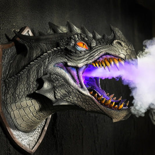 Dragon Legends Prop 3d Wall Mounted Dinosaur Smoke Light Wall Art Sculpture