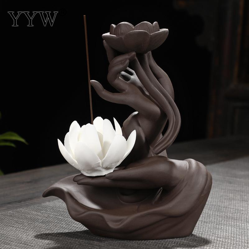 Buddha Hand Backflow Incense Burner Waterfall Incense Burner Lotus Holder