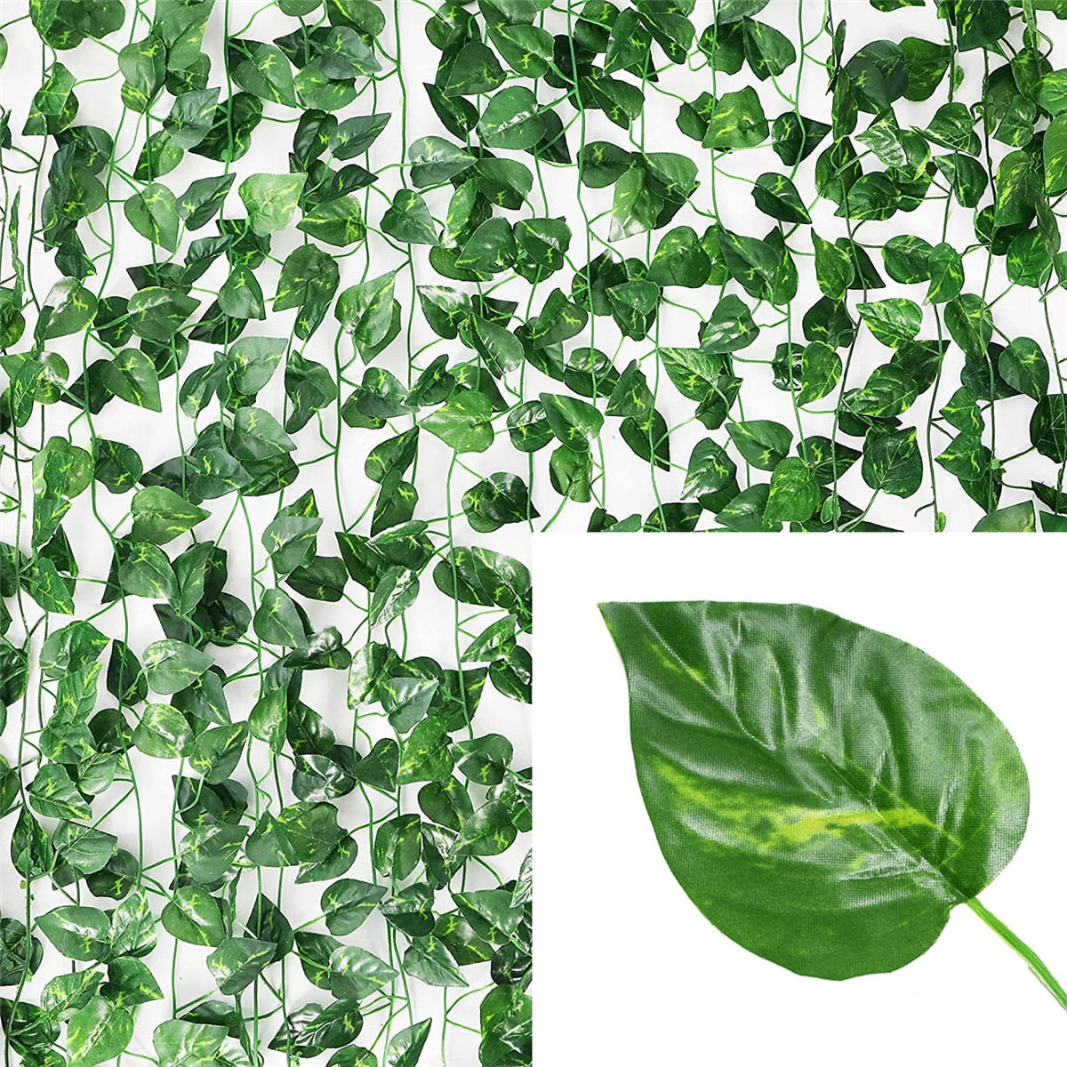 Artificial Plants Home Decor Green Silk Hanging vines Fake Leaf