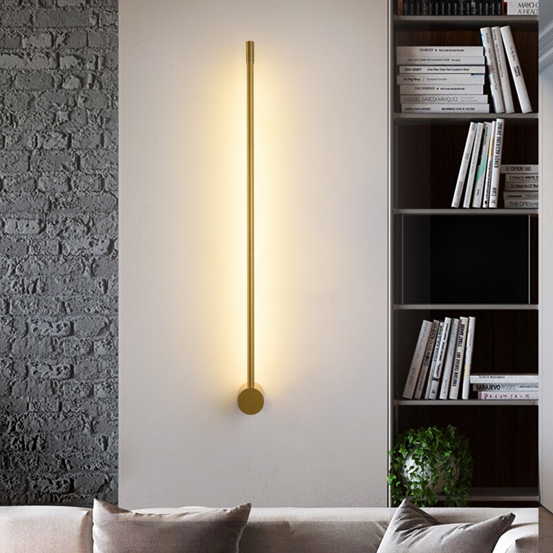 Led Wall Lamp Minimalist Lines Long Wall Light Decor For Home