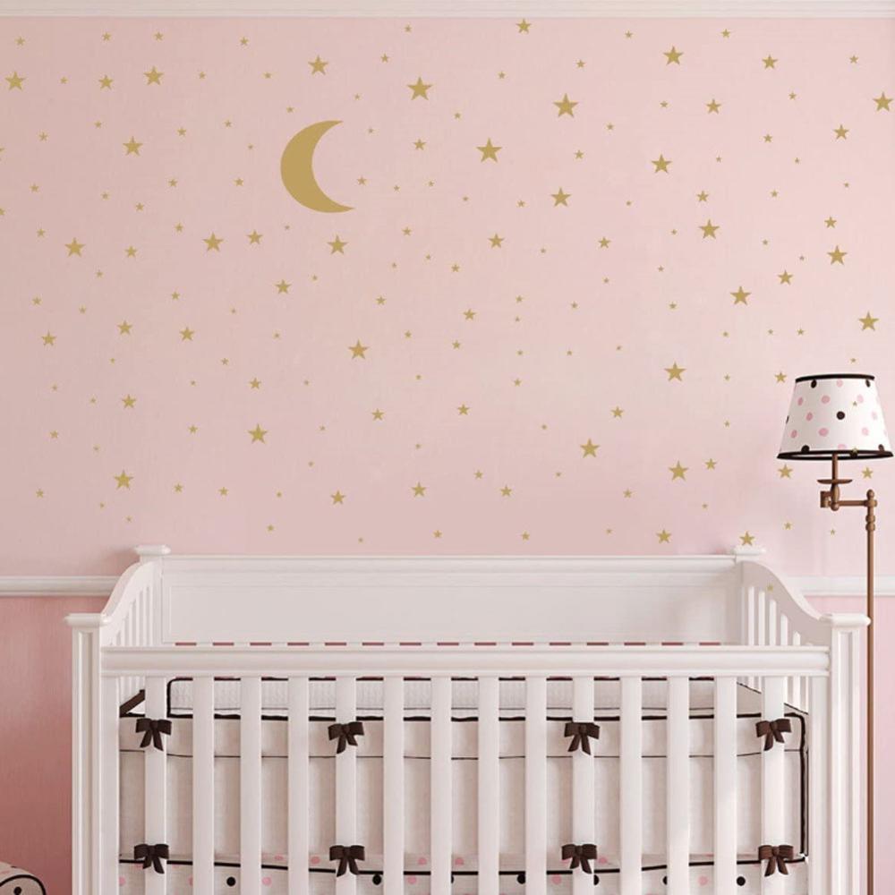 Star Moon Combination Wall Sticker For Kids Baby Rooms