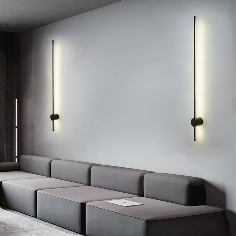 Led Wall Lamp Minimalist Lines Long Wall Light Decor For Home