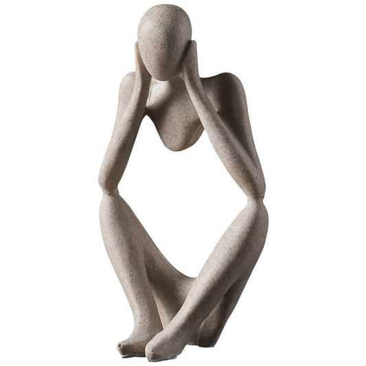 Vilead Nordic Abstract Thinker Statue Resin Figurine Office Home Decoration