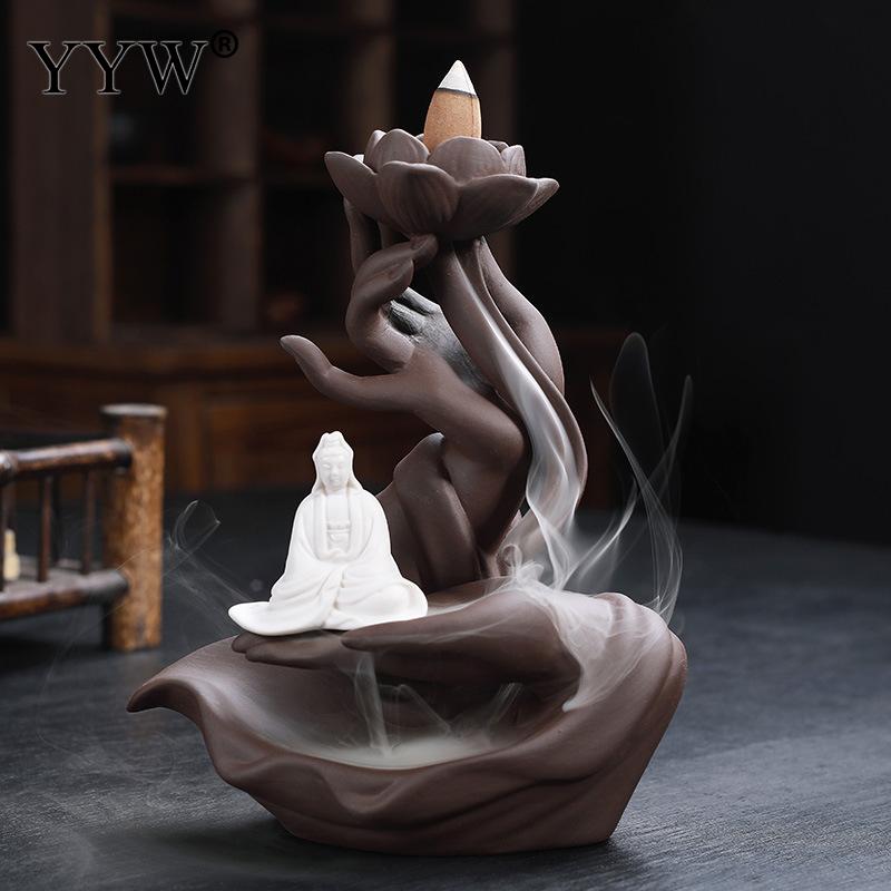 Buddha Hand Backflow Incense Burner Waterfall Incense Burner Lotus Holder