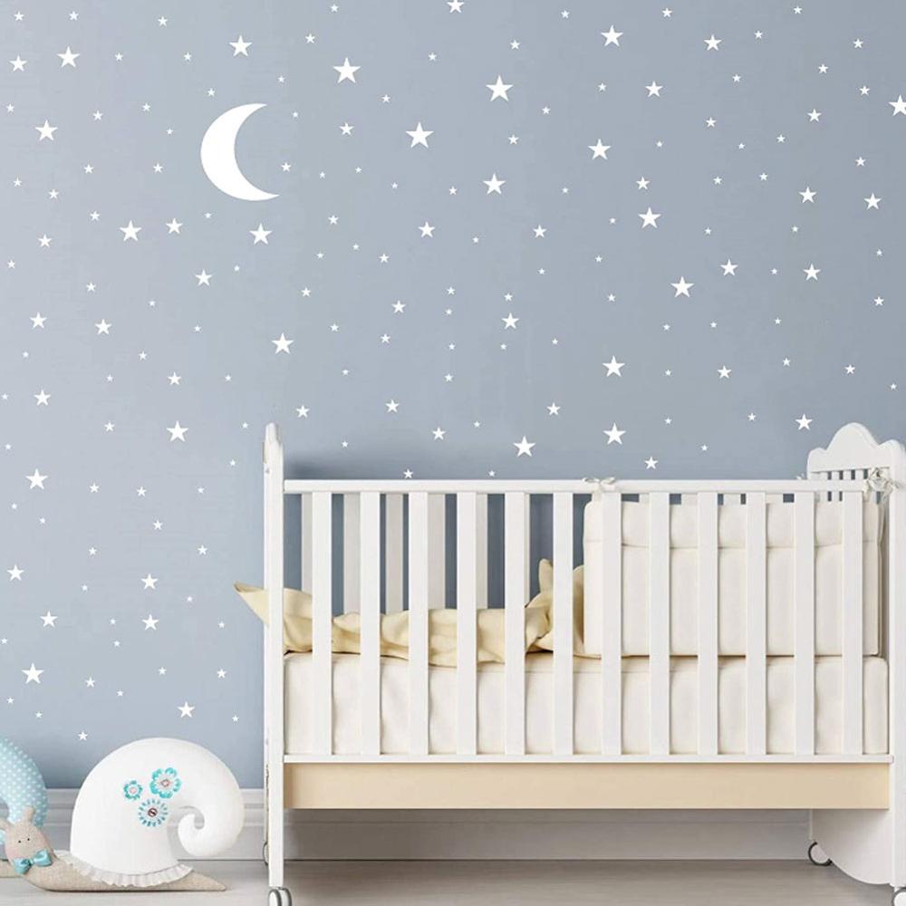 Star Moon Combination Wall Sticker For Kids Baby Rooms