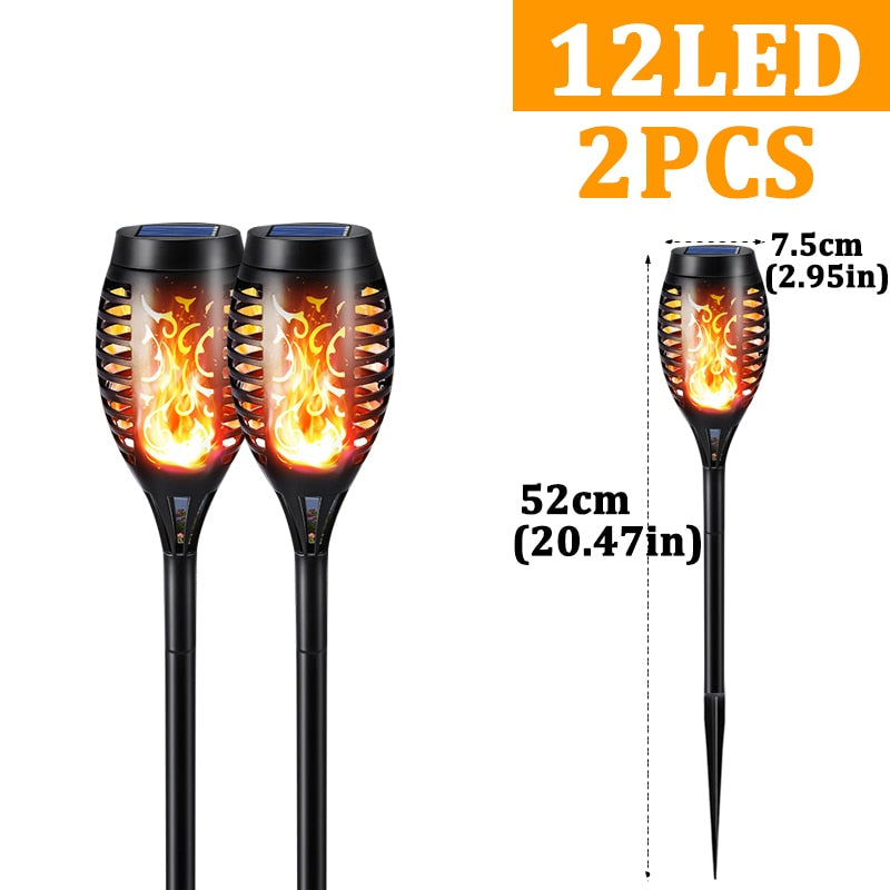 96 LED Outdoor Solar Torch Lights Waterproof Garden Patio