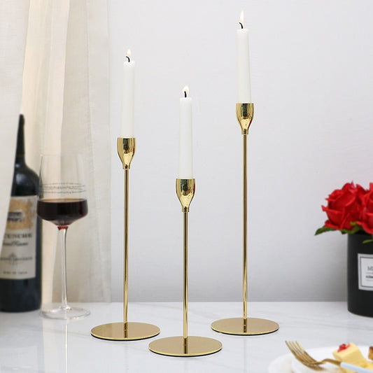 Luxury Metal Candle Holders Candlestick Fashion Wedding Table Candle Stand