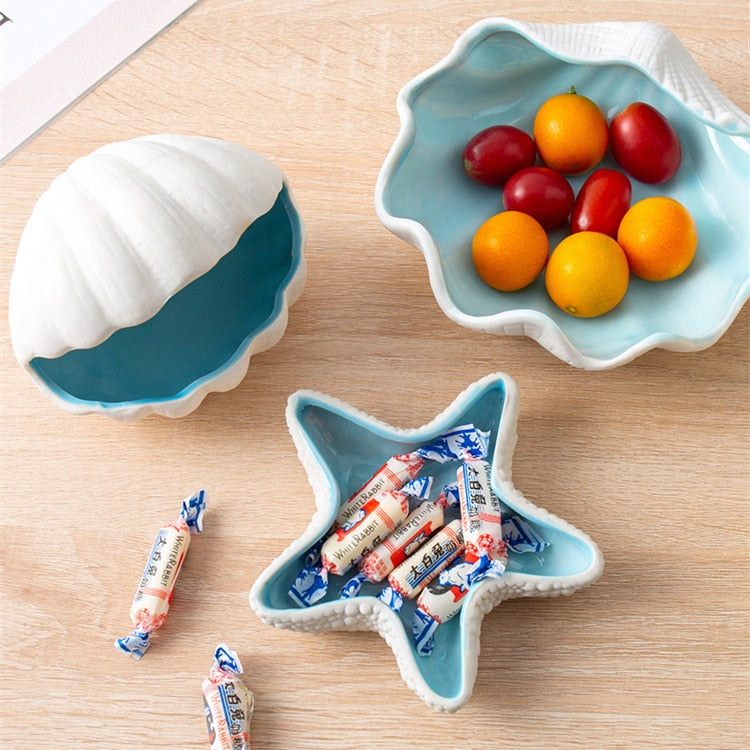 Sea Shells Decoration Desk Accessories Ceramic Storage Nordic Room Decor