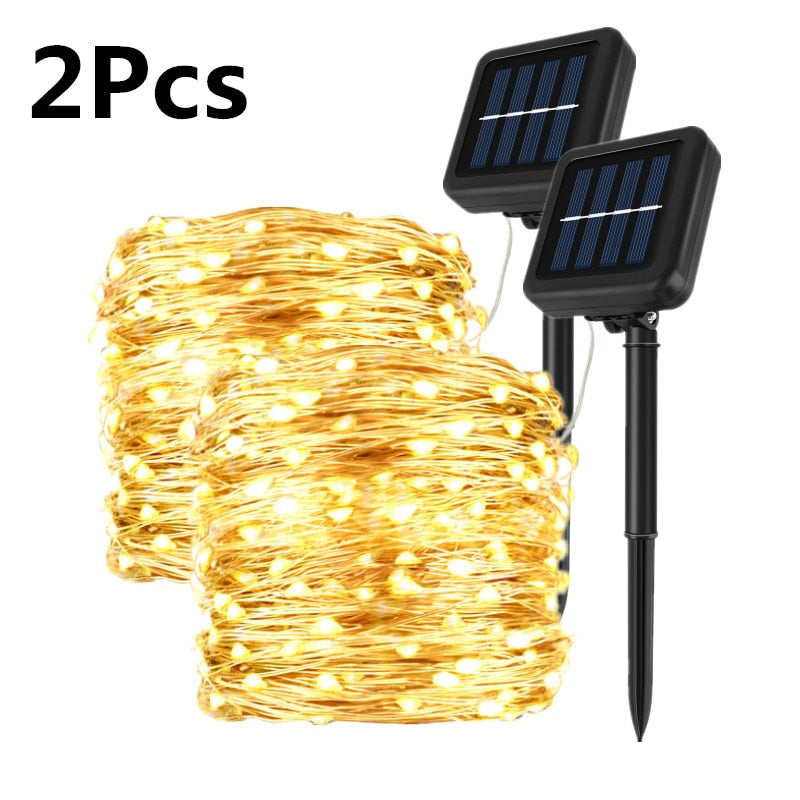 Outdoor Solar String Fairy Lights Waterproof Christmas Decoration