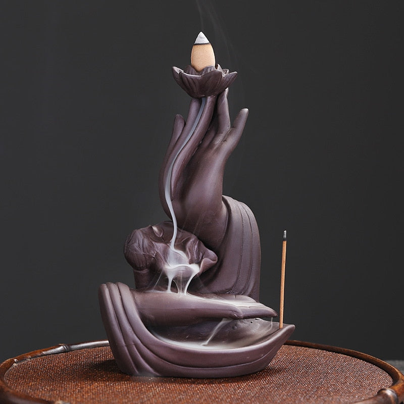 Smoke Waterfall Backflow Incense Burner Creative Couple Hug