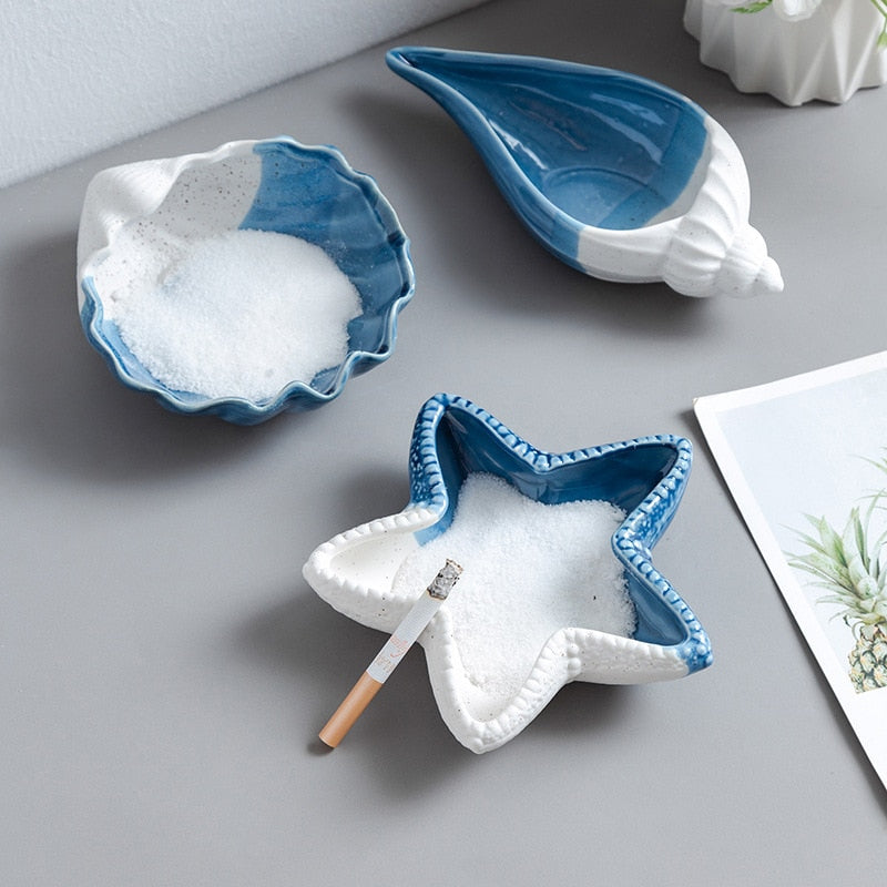 Sea Shells Decoration Desk Accessories Ceramic Storage Nordic Room Decor