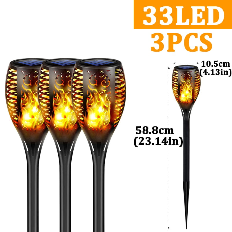 96 LED Outdoor Solar Torch Lights Waterproof Garden Patio