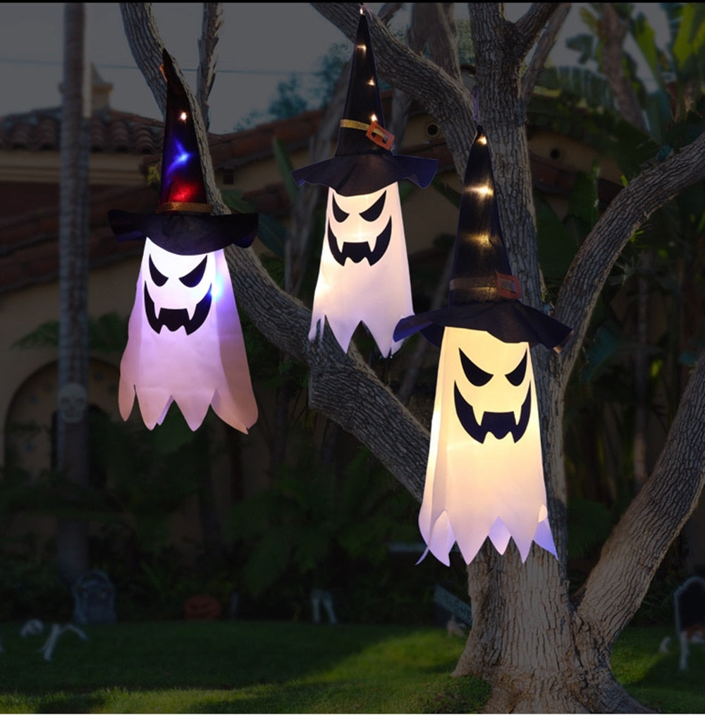 Horror Halloween LED Lights Hanging Ghost Halloween Party Decoration