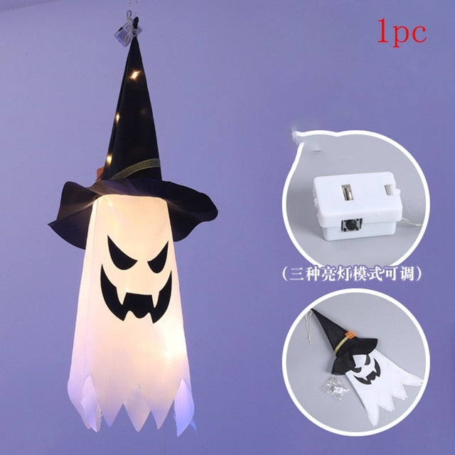 Horror Halloween LED Lights Hanging Ghost Halloween Party Decoration