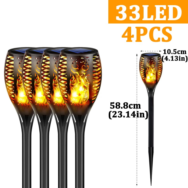 96 LED Outdoor Solar Torch Lights Waterproof Garden Patio