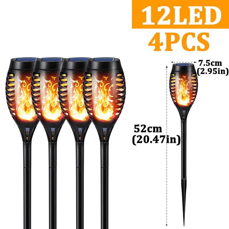 96 LED Outdoor Solar Torch Lights Waterproof Garden Patio