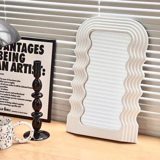 Creative Desktop Wave Mirror Cosmetic Mirror Bathroom Mirror Decorative Mirror