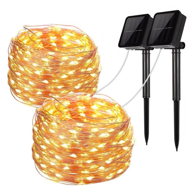 Outdoor Solar String Fairy Lights Waterproof Christmas Decoration