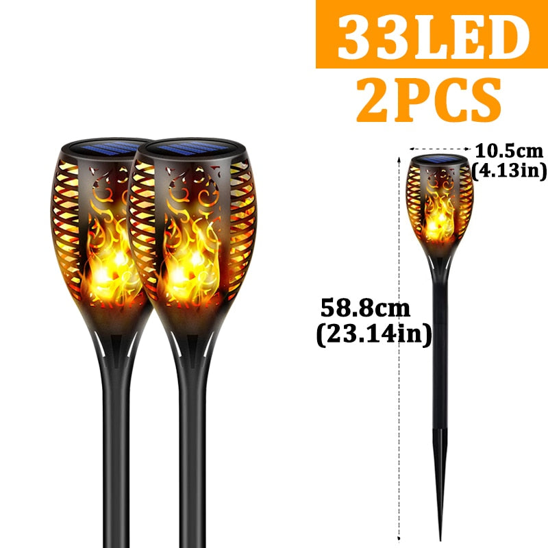 96 LED Outdoor Solar Torch Lights Waterproof Garden Patio