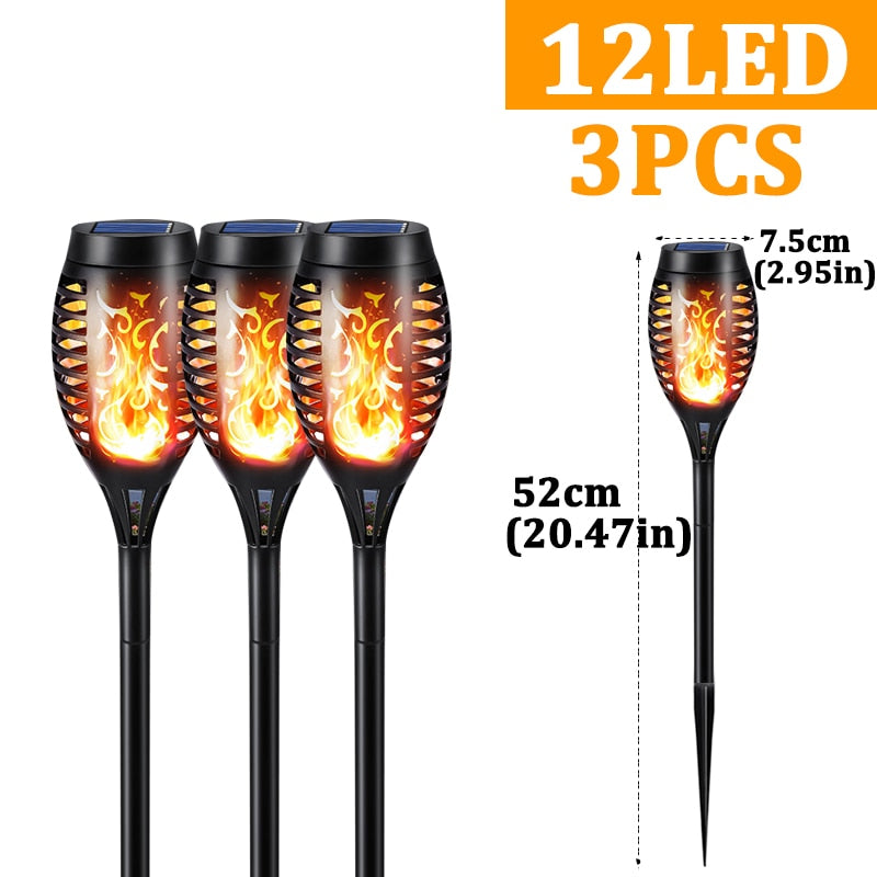 96 LED Outdoor Solar Torch Lights Waterproof Garden Patio