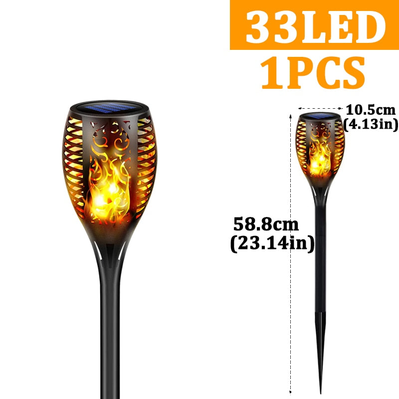 96 LED Outdoor Solar Torch Lights Waterproof Garden Patio