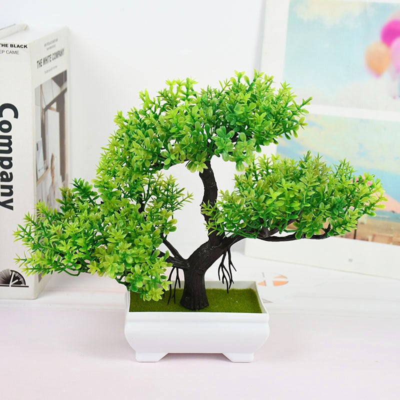 Artificial Plants Bonsai Small Tree Pot Fake Plant Flowers Potted Ornaments