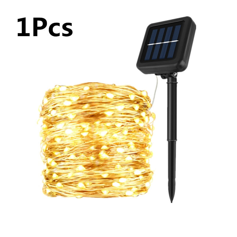 Outdoor Solar String Fairy Lights Waterproof Christmas Decoration