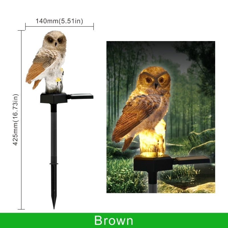 Solar Owl Garden Light Outdoor LED Lawn Lamp for Garden Decoration