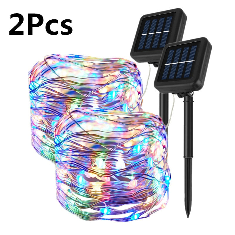 Outdoor Solar String Fairy Lights Waterproof Christmas Decoration