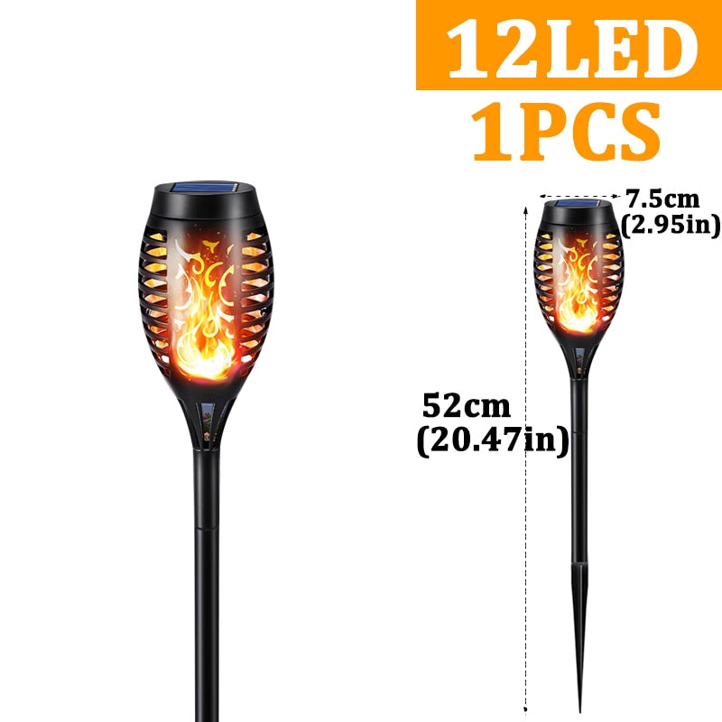 96 LED Outdoor Solar Torch Lights Waterproof Garden Patio