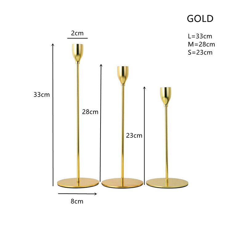 Luxury Metal Candle Holders Candlestick Fashion Wedding Table Candle Stand