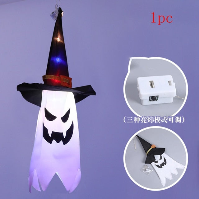 Horror Halloween LED Lights Hanging Ghost Halloween Party Decoration