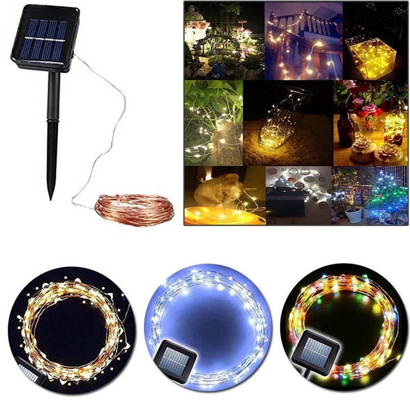 Outdoor Solar String Fairy Lights Waterproof Christmas Decoration