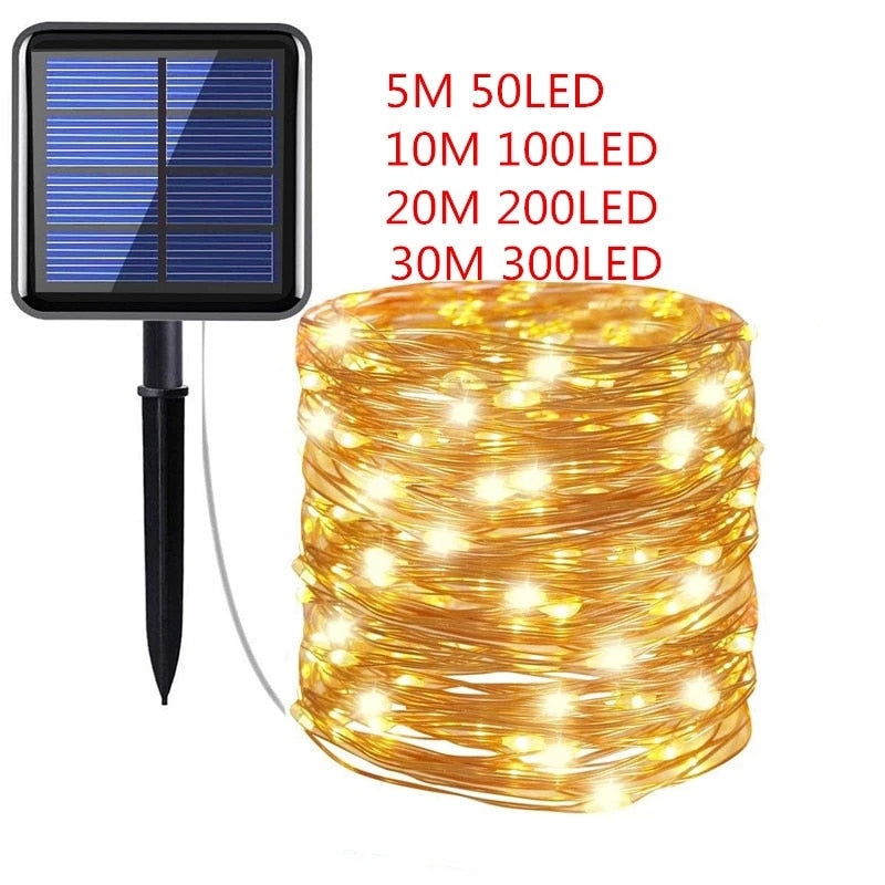 Outdoor Solar String Fairy Lights Waterproof Christmas Decoration