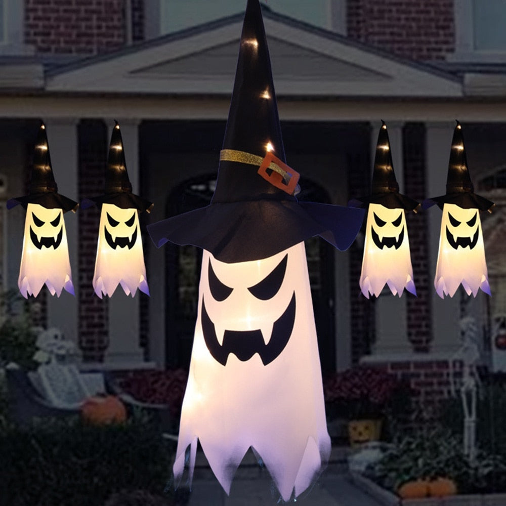 Horror Halloween LED Lights Hanging Ghost Halloween Party Decoration