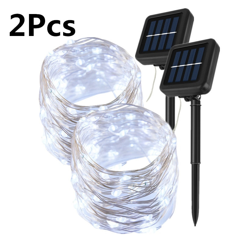 Outdoor Solar String Fairy Lights Waterproof Christmas Decoration