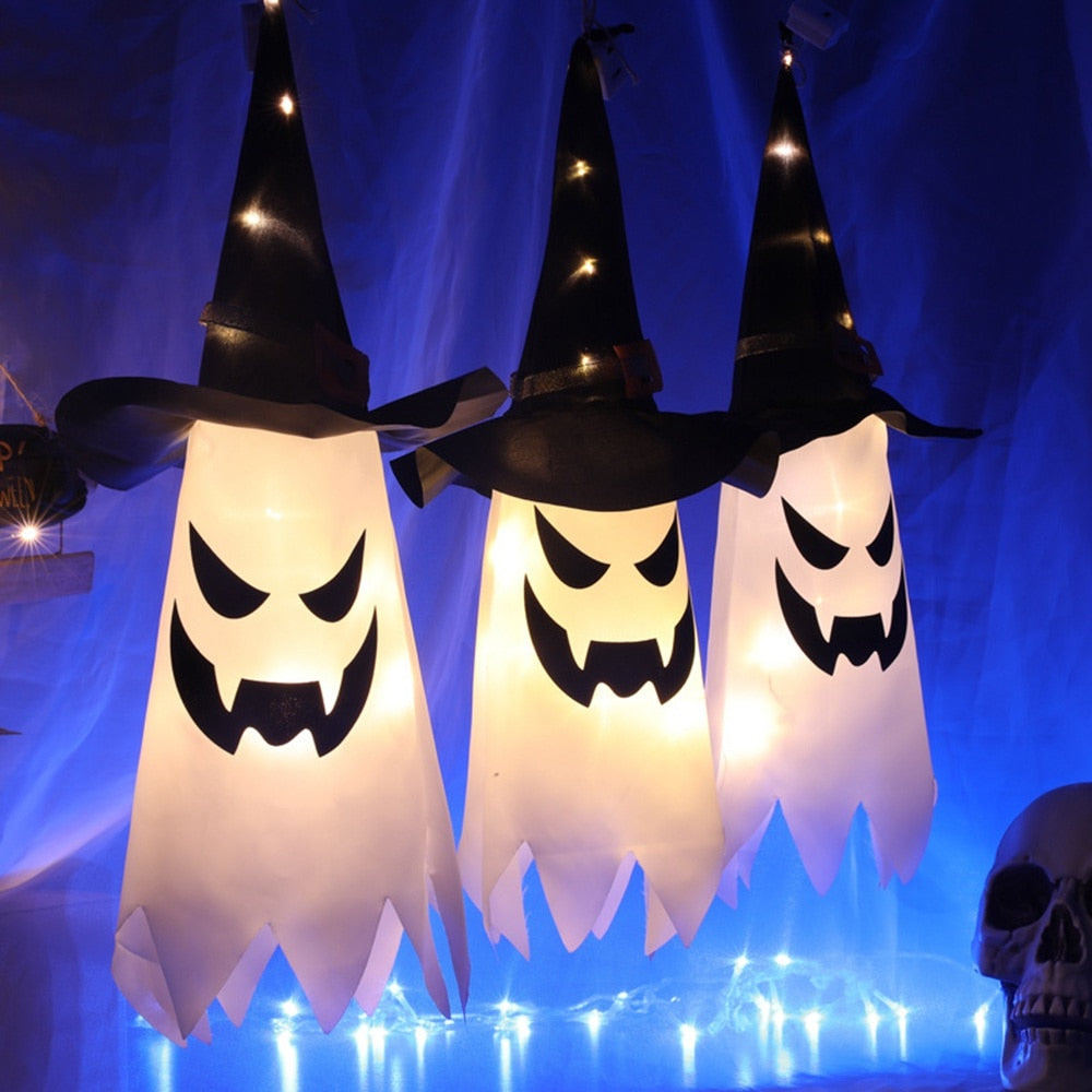 Horror Halloween LED Lights Hanging Ghost Halloween Party Decoration